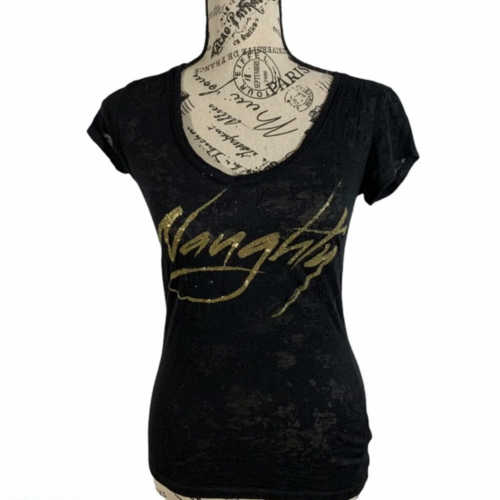 Stranded medium women's black t-shirt